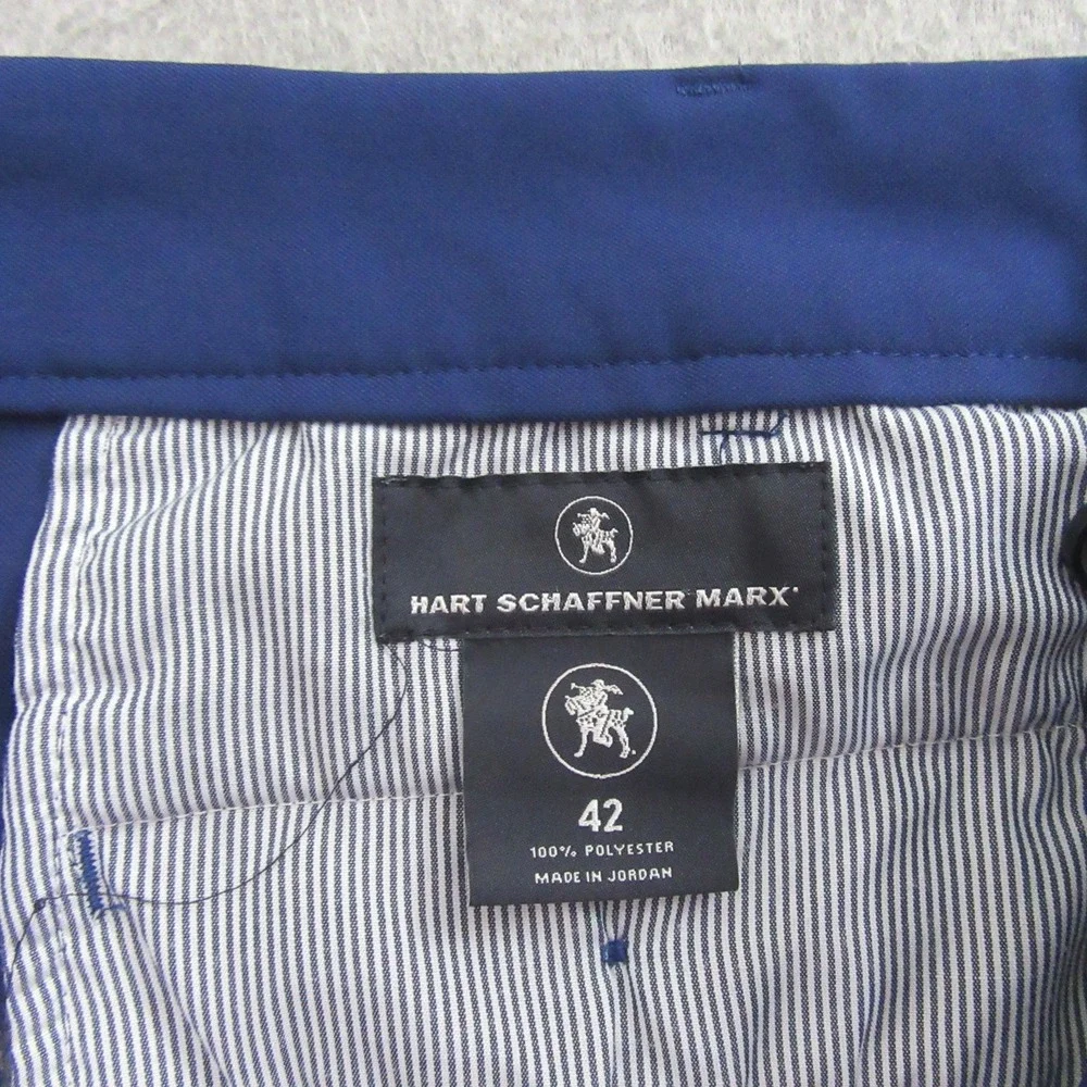 Hart Schaffner‎ Marx Mens Golf Shorts 42 x 9 Blue Performance Flat Front